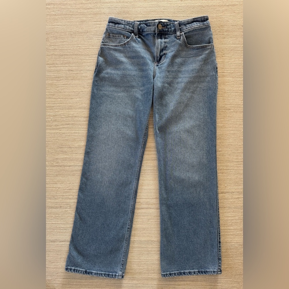 Hollister low rise relaxed straight leg classic blue jeans denim pants women 27